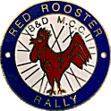 Red Rooster motorcycle rally badge