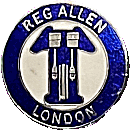 Reg Allen motorcycle race badge from Jean-Francois Helias