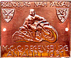 Regensburg motorcycle rally badge from Jean-Francois Helias