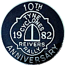 Reivers motorcycle rally badge from Ted Trett