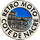 Retro Moto Cote de Nacre motorcycle club badge from Jean-Francois Helias
