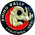 Rhino motorcycle rally badge from Jean-Francois Helias