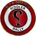 Riddler motorcycle rally badge from Ted Trett