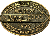 Riders of Bridgewater motorcycle rally badge from Jean-Francois Helias