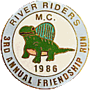 River Riders MC Friendship Run motorcycle run badge from Jean-Francois Helias