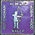 Robin Hood motorcycle rally badge from Nigel Woodthorpe