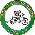 Rockers Reunion motorcycle rally badge from Jean-Francois Helias