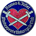 Shakespeare motorcycle rally badge from Heather MacGregor