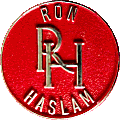 Ron Haslam motorcycle race badge from Jean-Francois Helias