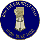 Run The Gauntlet motorcycle rally badge