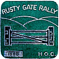 Rusty Gate  motorcycle rally badge from Jean-Francois Helias