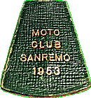 Sanremo motorcycle rally badge from Jean-Francois Helias