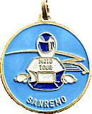 Sanremo motorcycle rally badge from Jean-Francois Helias