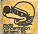 Sarajevo motorcycle rally badge from Jean-Francois Helias