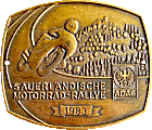 Sauerländische Zuverlässigkeitsfahrt motorcycle rally badge from Jean-Francois Helias