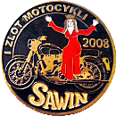 Sawin motorcycle rally badge from Jean-Francois Helias