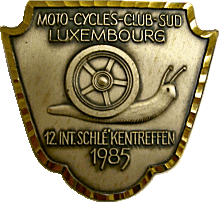 Schle Ken motorcycle rally badge from Ken Horwood
