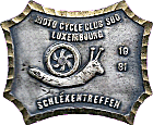 Schle Ken motorcycle rally badge from Jean-Francois Helias