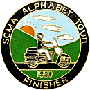 SCMA Alphabet Tour motorcycle run badge from Jean-Francois Helias