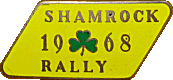 Shamrock motorcycle rally badge from John Adams
