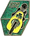 Shamrock motorcycle rally badge from Ted Trett