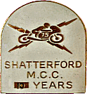 Shatterford MCC motorcycle rally badge from Jean-Francois Helias