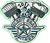 Silent Gray Fellows motorcycle rally badge from Jean-Francois Helias