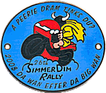 Simmer Dim motorcycle rally badge from Dave Cooper