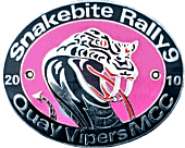 Snakebite motorcycle rally badge from Jean-Francois Helias