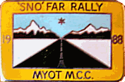 Sno Far motorcycle rally badge from Tony Graves
