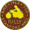 Stanford motorcycle rally badge from Ben Crossley