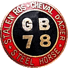 Steel Horse GB motorcycle rally badge from Jean-Francois Helias