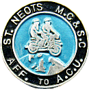 St Neots MC&SC motorcycle club badge from Jean-Francois Helias