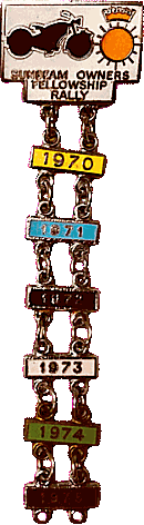 Sunbeam Fellowship motorcycle rally badge from Jean-Francois Helias