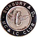 Sunbury & DMCC & LCC motorcycle club badge from Jean-Francois Helias