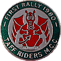 Taff Riders motorcycle rally badge