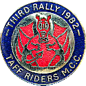 Taff Riders motorcycle rally badge from Tony Graves