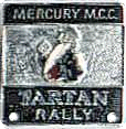 Tartan motorcycle rally badge