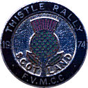 Thistle motorcycle rally badge from Nigel Woodthorpe