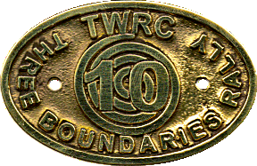 Three Boundaries motorcycle rally badge from Dave Cooper