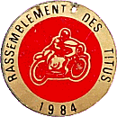 Titus motorcycle rally badge from Jean-Francois Helias