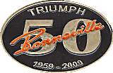 Triumph Bonneville motorcycle club badge from Jeff Laroche