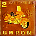 UMRON motorcycle run badge from Jean-Francois Helias