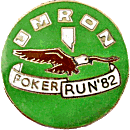 UMRON Poker Run motorcycle run badge from Jean-Francois Helias