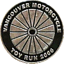 Vancouver Toy Run motorcycle run badge from Jean-Francois Helias