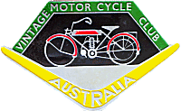 Vintage MCC Australia motorcycle club badge from Jean-Francois Helias