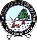 Vincent OC New Forest motorcycle rally badge