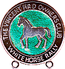 Vincent OC White Horse motorcycle rally badge