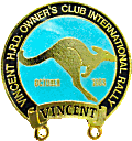Vincent OC Australia motorcycle rally badge from Jean-Francois Helias