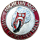 Well Rubbered motorcycle rally badge from Jean-Francois Helias